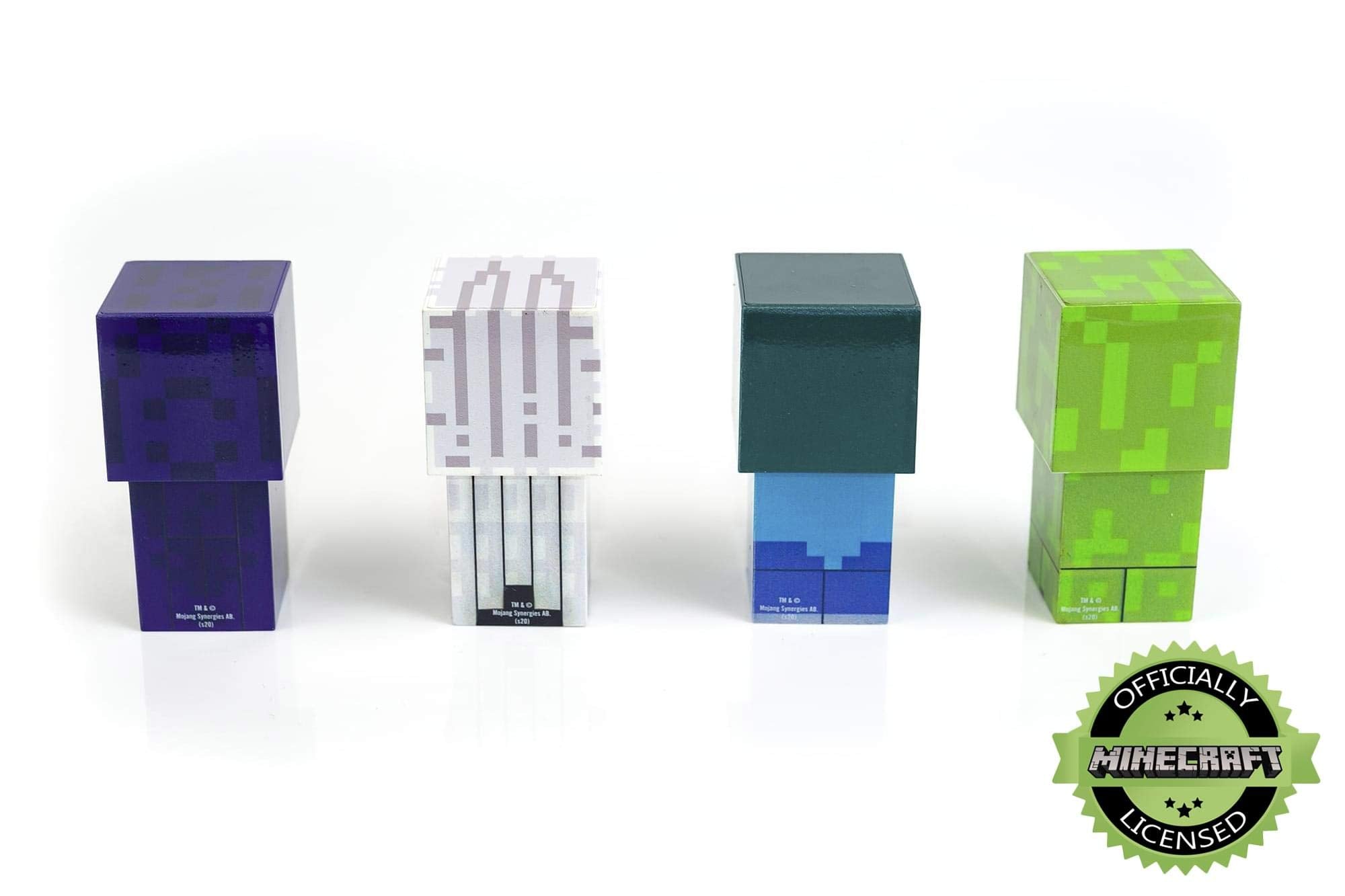 Minecraft Mini Mob 4-Piece Figure Mood Light Set | Battery Operated LED Lights