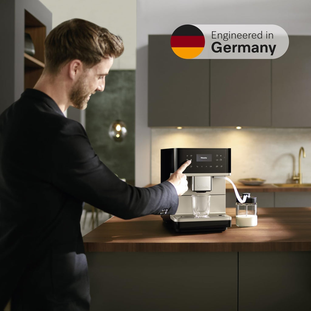 Miele CM 6360 MilkPerfection Automatic Coffee Machine - OneTouch for Two, WiFi-Enabled, Obsidian Black