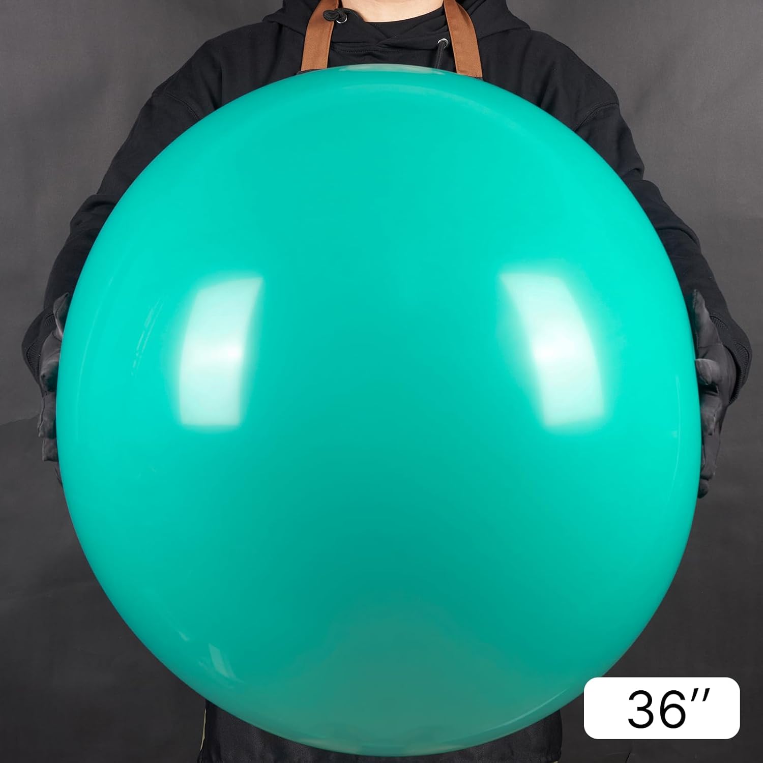 PartyWoo Teal Balloons - 36 Inch Turquoise Latex Balloons for Baby Showers, Weddings & More