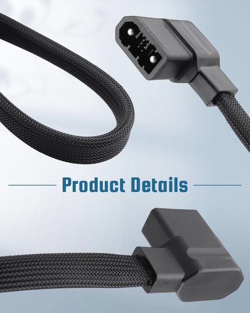 Urnqowuy Extra Battery Cable Fits for EcoFlow XT150, Delta 2, 2 Max, 3 Plus, Wave 2, Wave 3, Braided Power Third-Party Accessory, NOT Fit Pro 3, 20"