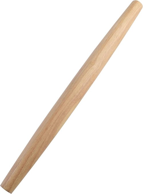 French Rolling Pin - 17-Inch Wooden Roll Pin for Fondant, Pie Crust & Dough - Tapered Design