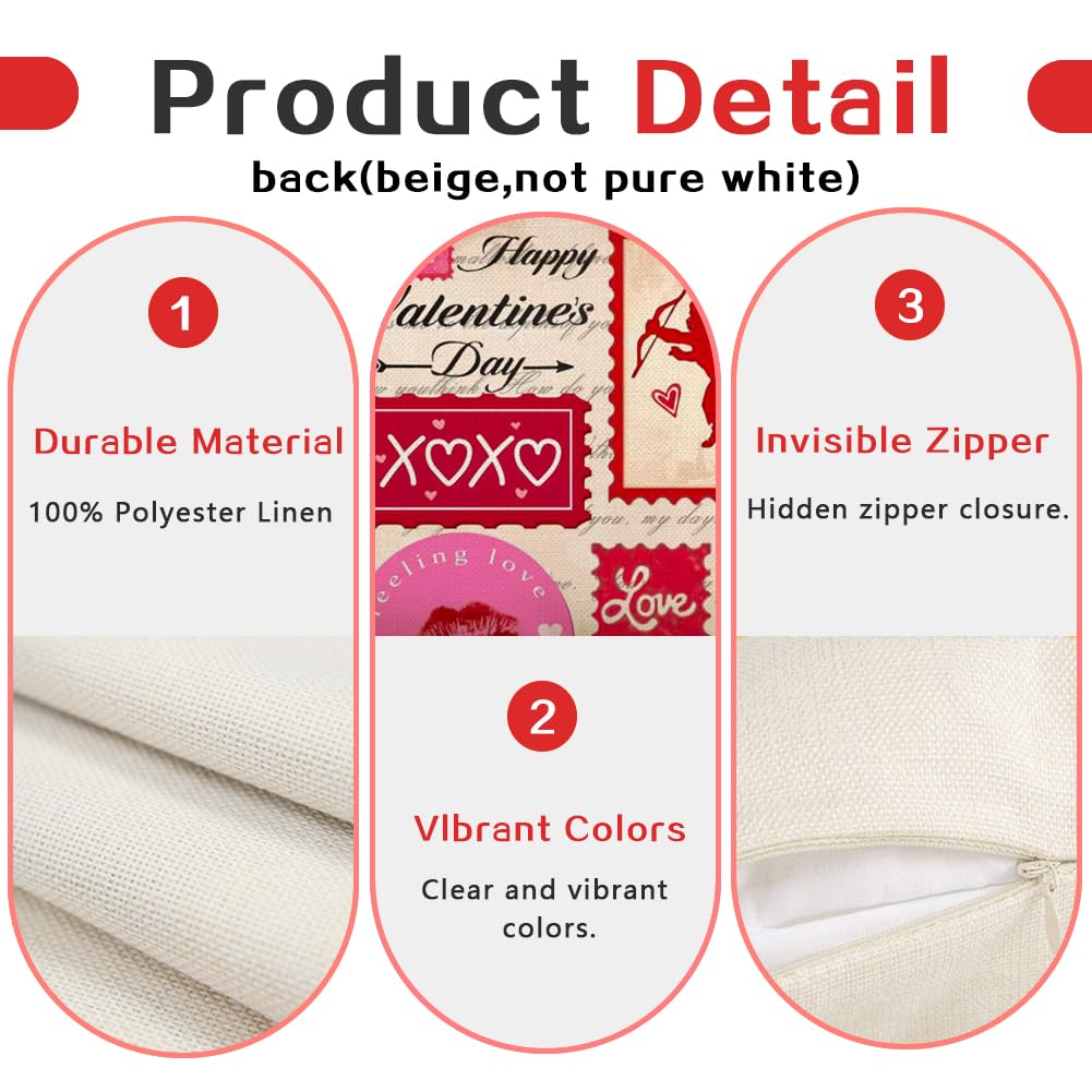 ARGOOFG Valentines Pillow Cover12 x 20 Inch, Be Mine XOXO Love Heart Throw Decorative Cushion Cases Valentine Day Pink Decoration for The Home Sofa Couch