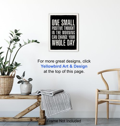 Farmhouse Style Black Office Decor - Inspirational Quotes Posters for Personal Growth | Motivational Wall Art