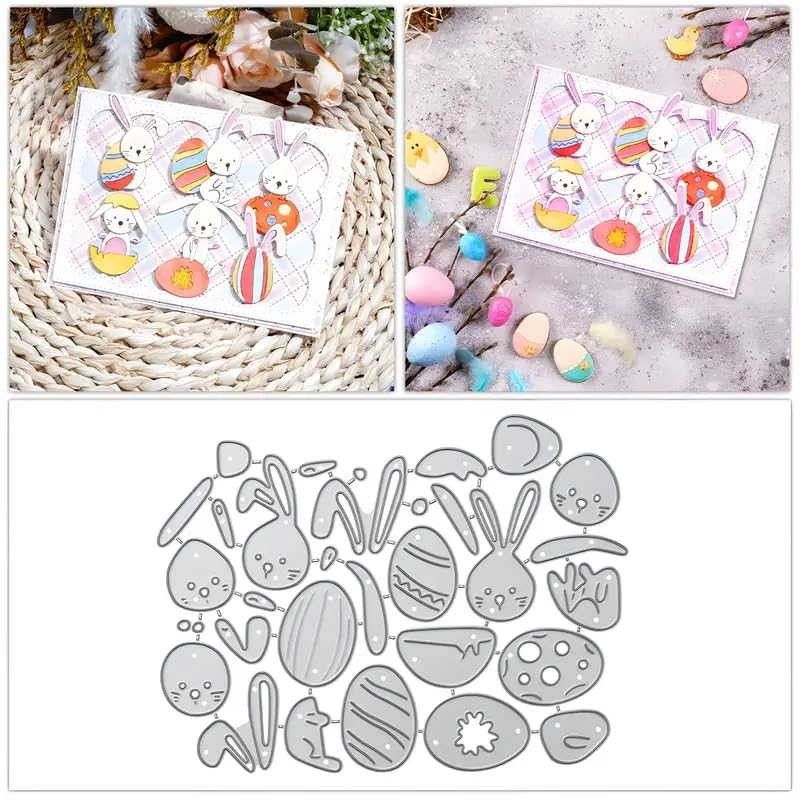 Easter Bunny Metal Cutting Dies for Scrapbooking and Card Making