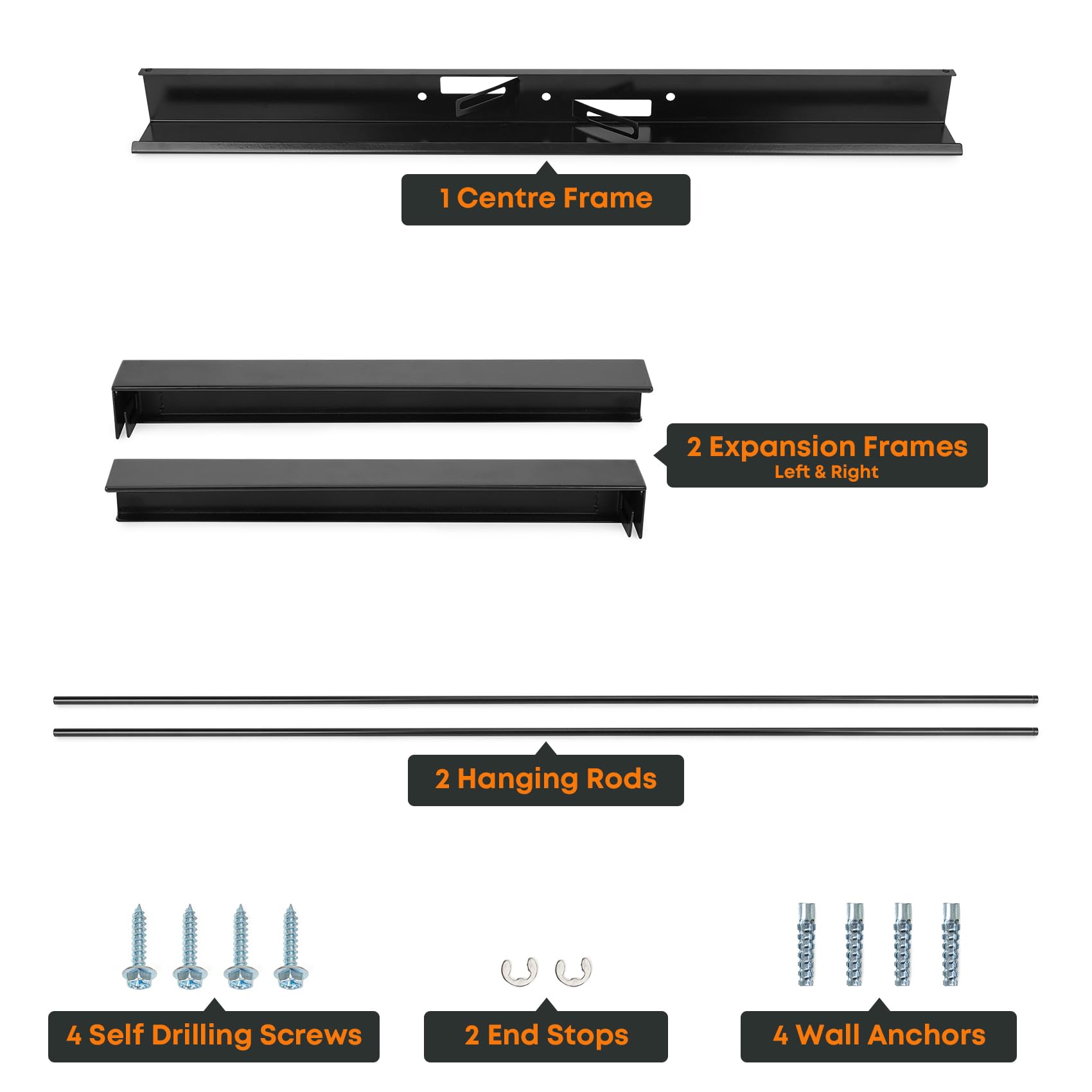 Stanbroil Adjustable Rod and Valance Kit for Fireplace Mesh Screen Curtain