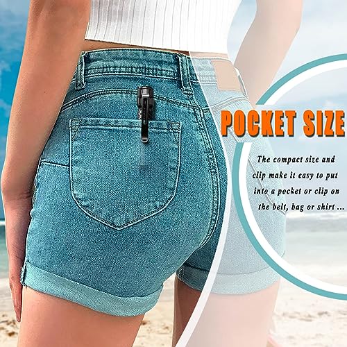 3 Modes Small Mini Flashlights LED Powerful High Lumens Tactical Pen Light with Clip,Slim Portable Pocket Compact Torch for Emergency Inspection AAA Battery Water-Resistant (Black & Black)