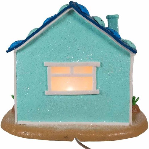 Kurt S. Adler 8-Inch Gingerbread Beach House | Festive Decor with C7 Bulb Lighting