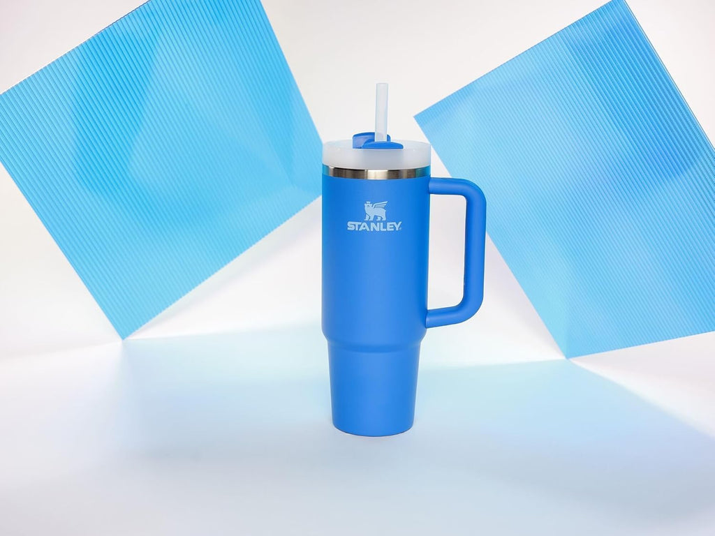 STANLEY Quencher H2.0 Tumbler - 30 oz Insulated Stainless Steel Cup with Handle & Straw | Azure Color