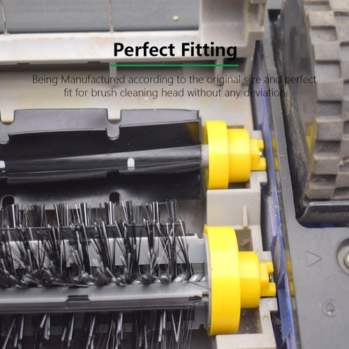 neutop Replacement Brush Compatible with iRobot Roomba 675 677 671 670 665 655 645 694 692 614 Robot Vacuums ONLY, with 2 Bristle and 2 Flexible Beater Rollers, 2 Edge Sweeping Brushes, 2 Screws.