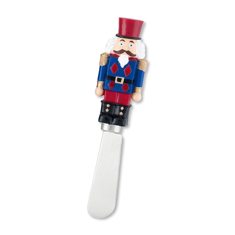 Nutcracker Themed Cheese Spreaders - Hand-Painted Resin Handles, 4-Piece Set