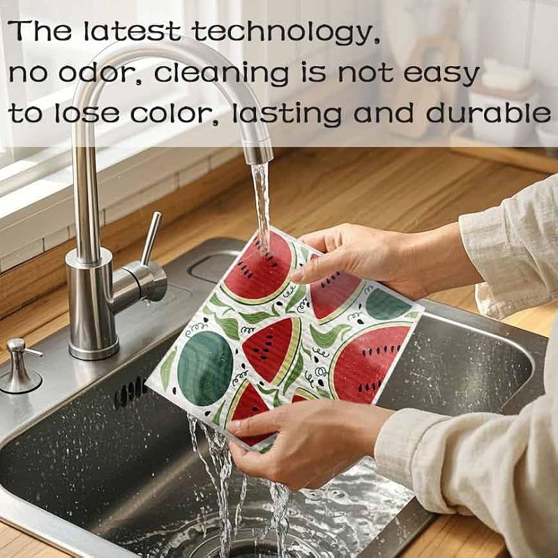 Fruit Swedish Dishcloths - 6 Pack Cellulose Kitchen Towels