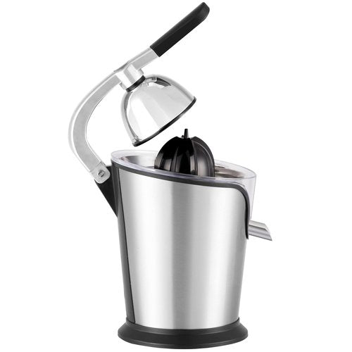 Courant Juicer Electric Citrus juicer Machine Compact Design Quality Juice Extractor Squeezer for Oranges, Lemons, Limes, Grapefruits + 2 cones Stainless Steel