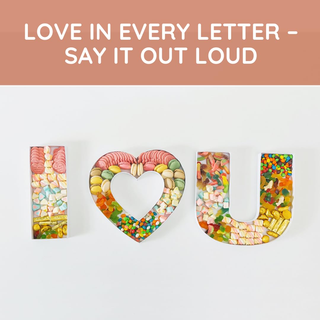 Soul & Lane Fillable Cardboard Heart-Shaped Box for Charcuterie and Candy, Paper Mache Decor Tray for Birthday Parties, Weddings - Heart
