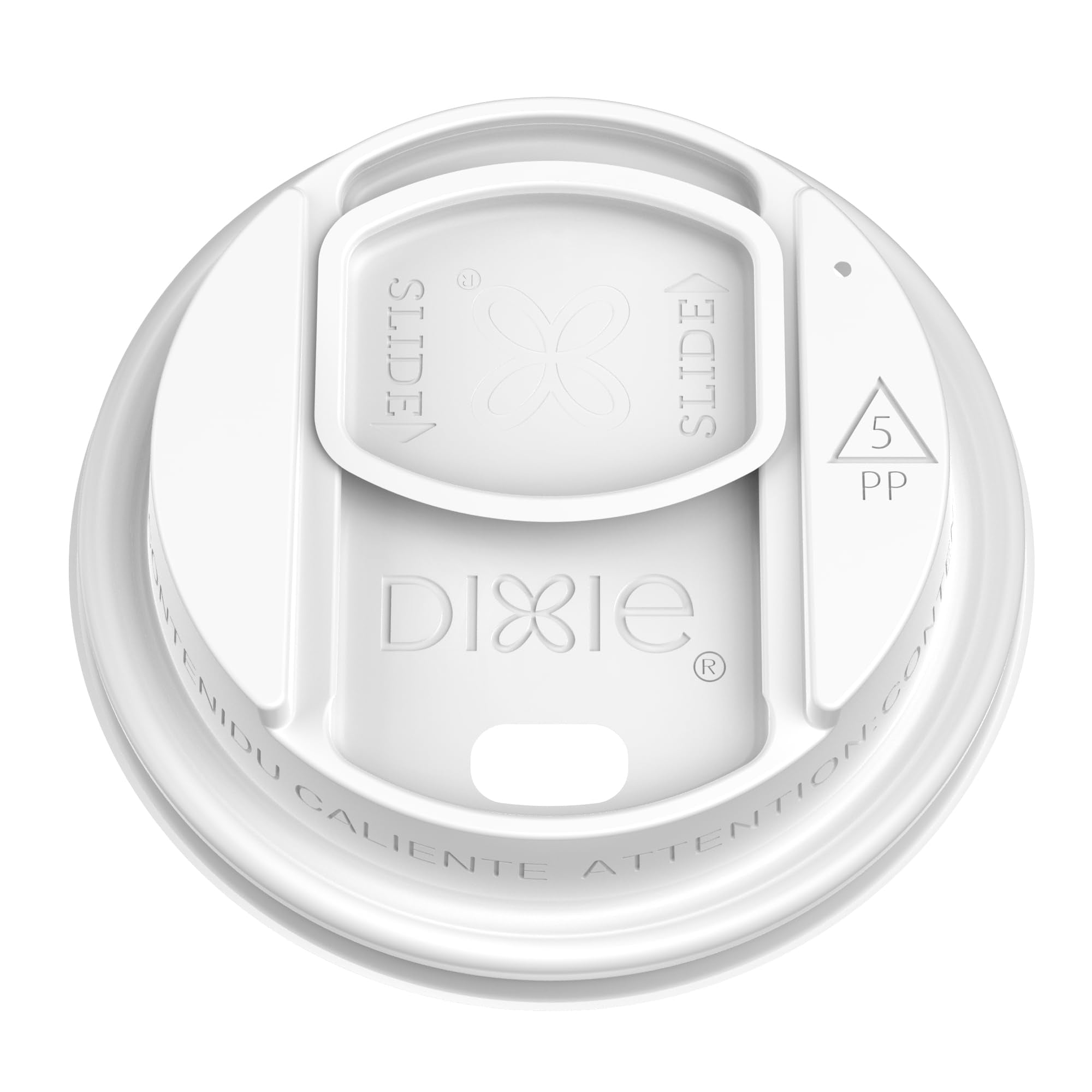 GEORGIA-PACIFIC DIXIE® SLIDER LIDS FOR 10/12/16/20OZ WHITE, 1,000 LIDS PER CASE