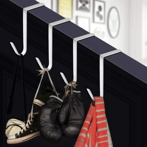 Black Wreath Hanger - Durable Metal Over-The-Door Hook for Christmas Decorations