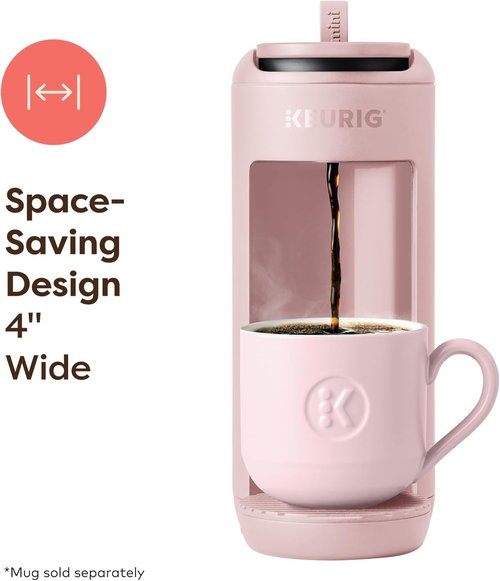 Keurig K-Mini Mate Coffee Maker - Compact Single Serve K-Cup Pod Machine for Small Spaces | Pink Sands, 12 oz