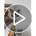 Christian Butterfly Car Coasters - Absorbent Ceramic Bible Verse Set