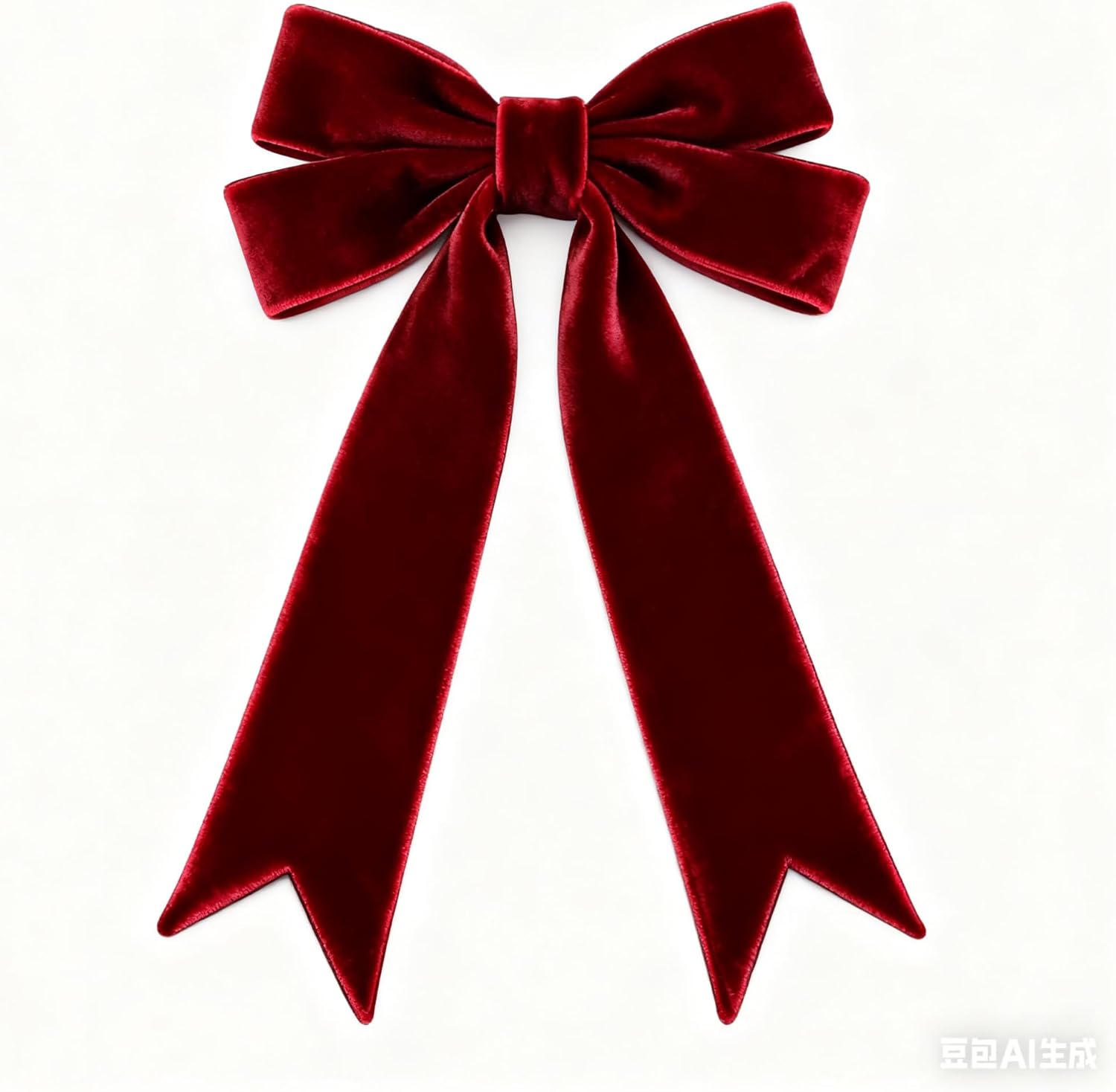 Regine Switzerland 12Pcs Velvet Bows - Burgundy Ribbon Christmas Tree Ornaments | 5 x 10 Inch for Holiday Decor