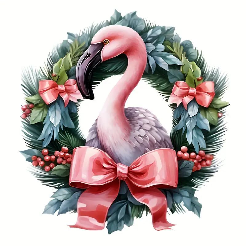 Floral Flamingo Toilet Lid Decal Waterproof Self-Adhesive Bathroom Sticker