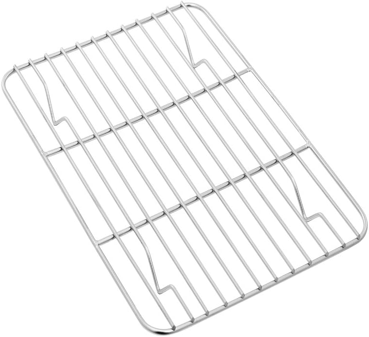 P&P CHEF Stainless Steel Cooling Baking Rack - Set of 2, Easy to Clean, 8.6" x 6.2", Silver