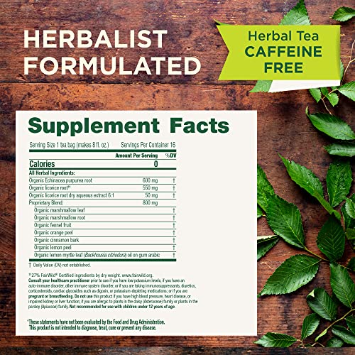 Traditional Medicinals Organic Lemon Echinacea Throat Coat Tea, 32 Count