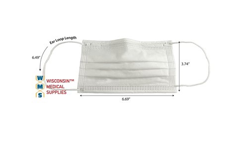 WMS 4-Layer Face Masks, Wisconsin Medical Supplies, MADE IN USA, 4 Pack (200 Masks)
