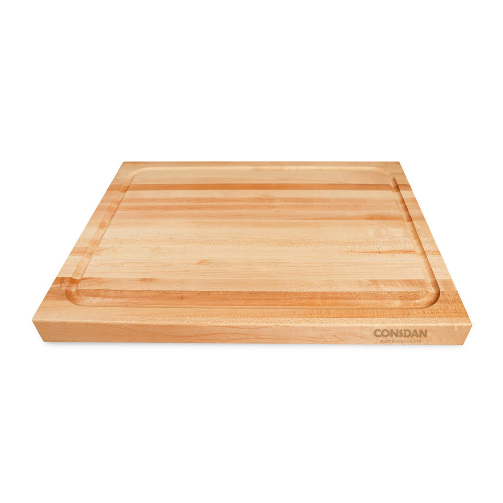 CONSDAN Wood Cutting Board for Kitchen, USA Grown Hardwood, 20 x 15, Hard Maple with Invisible Inner Handle, Prefinished with Food-Grade Oil, Suitable for Kitchen Edge Grain, 1-1/2" Thick
