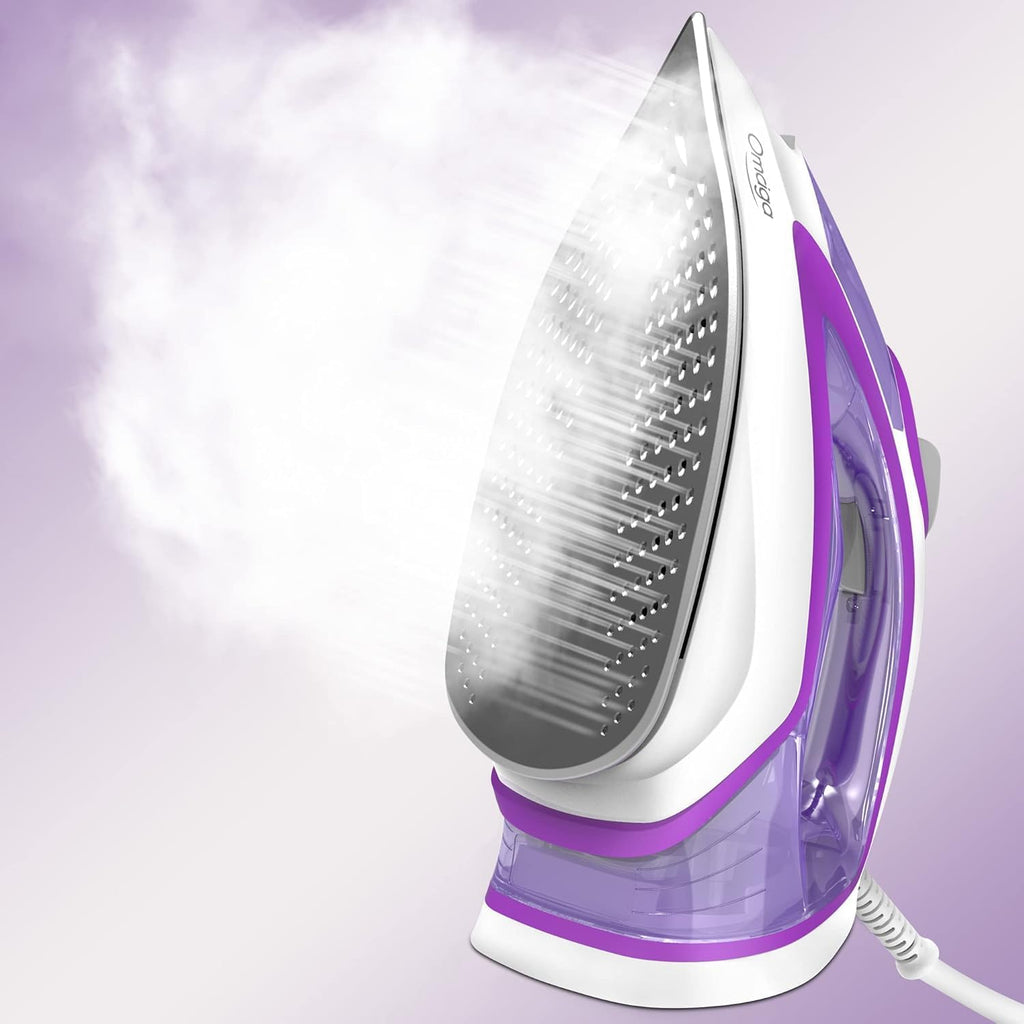 Omaiga Steam Iron - 1750W Fast Heating with 15.21oz Water Tank & Ceramic Soleplate | Self-Cleaning, Anti-Drip
