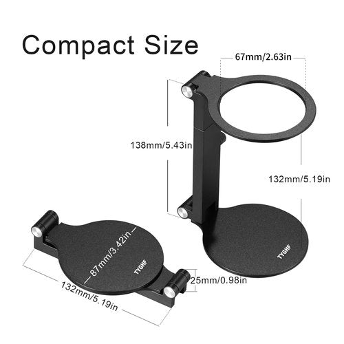 TYGHF Pour Over Coffee Maker Stand,Adjustable & Foldable Portable Electric Espresso Machine Stand,Holder for Coffee Grinder,Universal Dripper,V60 Dripper,Travel Coffee Maker, Press Black