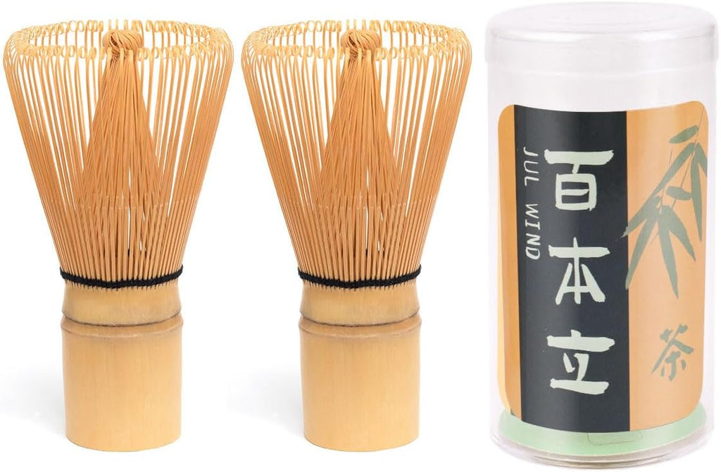Matcha Whisk | 2-Pack Bamboo Chasen Set - Handcrafted 100-Prong Stirrer for Authentic Tea Preparation