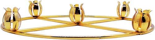 Brass Advent Wreath - 5 Candle Holders for Religious Holiday Decor | 11 Inches