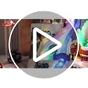 Christmas Village House Musical Skiing Mountains with LED Lights & USB