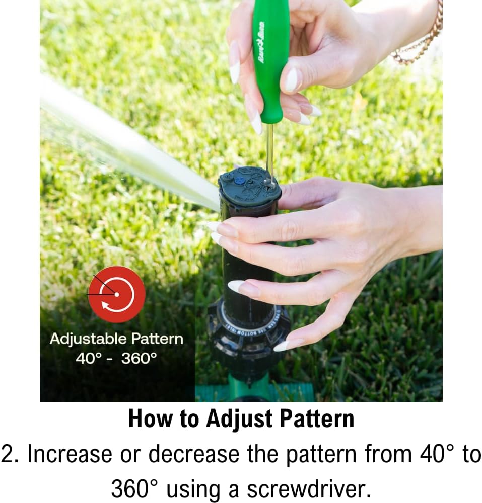 Rain Bird 42SASPG Gear Drive Rotor Sprinkler - Adjustable 40° to 360° Pattern, 26' to 38' Spray Distance