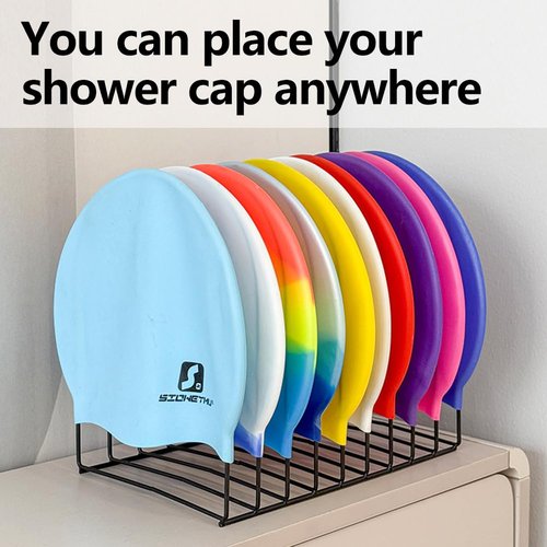 2 Pcs Beanie Holder Organizer, Knitted Hat Storage Rack Display Stand Metal Cap Holder for Winter Swimming Hat Display Home Entryway Tabletop Bedroom Closet Dresser Room Office (Black, 2 Pcs)