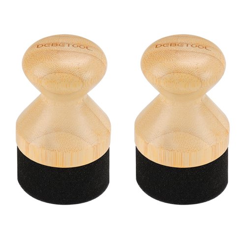 DEBETOOL 2Pack Cutting Board Oil Wax Applicator for Food Grade Mineral Oil Board - Natural Bamboo Applicator for Cutting Boards，Wooden Spatula，Spoon and Other Utensils