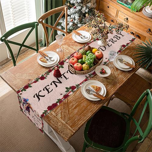 Kentucky Derby Table Runner 13x72 Inches Horse Racing Party Decor