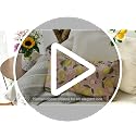 Summer Lemon Throw Pillow Cover 12x20 Inch Pink Floral Cushion Case for Sofa Couch Decor