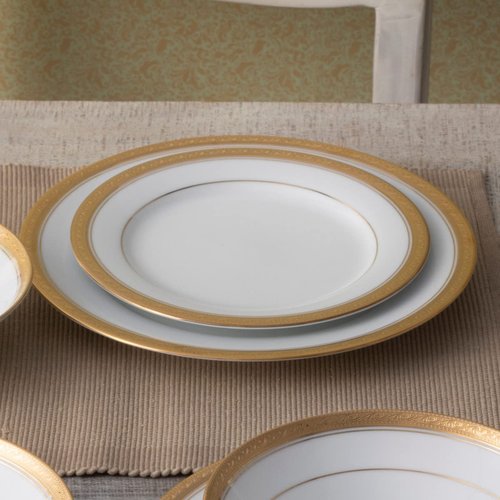 Noritake Crestwood Gold Set of 4 Dinner Plates, 10-1/2"