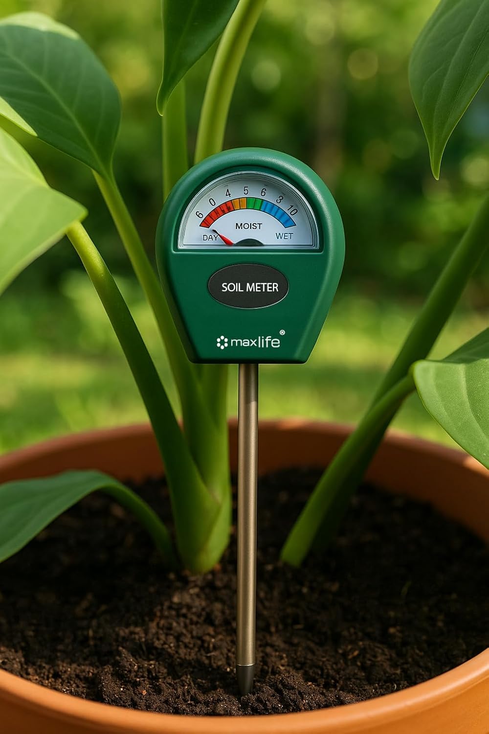 Skiennix Moisture Meter - Indoor & Outdoor Plant Soil Hygrometer Sensor | No Battery Needed