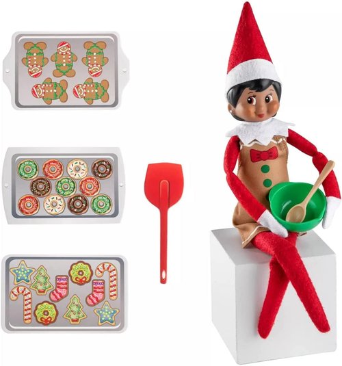 Elf on The Shelf - Itty Bitty Baker Outfit | 7-Piece Holiday Set with Baking Sheets, Spoon & Apron