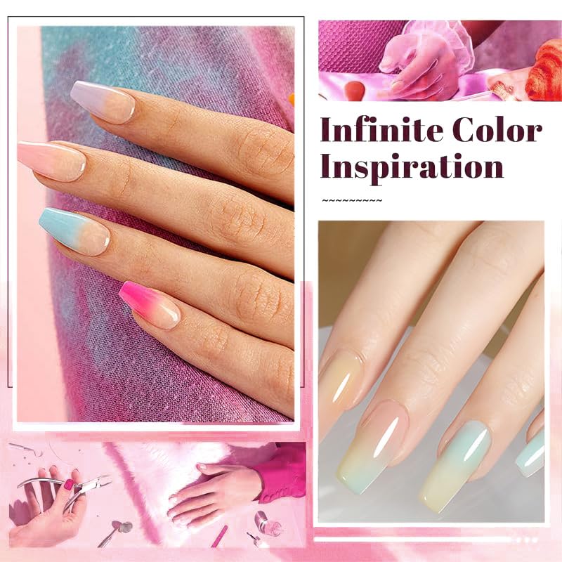 Finger Secret 3-Color Ombre Gel Nail Polish Set for Gradient Art