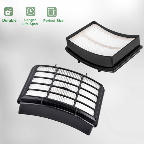 2+4 Filter Replacement Set for Shark Navigator Lift-Away Upright Vacuum Cleaners – Compatible with NV350, NV351, NV352, NV355, NV356, NV360, NV370, UV440, UV540 – Compare to XFF350 & XHF350