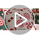 Christmas Throw Pillow Cover 18x18 Set of 2 Dark Green Candy Cane - Holiday Decor