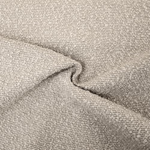 Vfuty 18x18 Oatmeal Boucle Throw Pillow Covers Set of 2 with Leather Accent