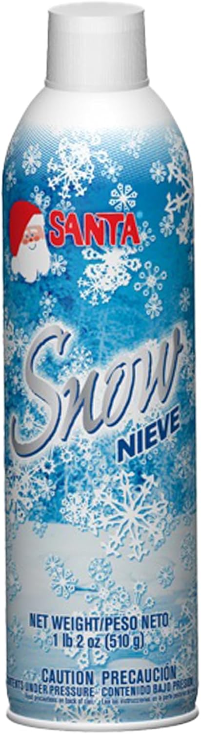 Santa Winter White Artificial Snow Spray - 18 oz for Festive Holiday Decor