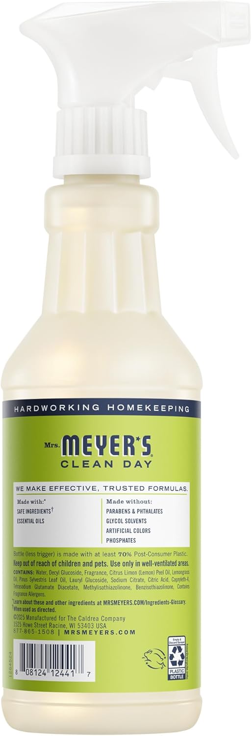 Mrs. Meyer's Clean Day Multi-Surface Cleaner - Lemon Verbena Scent, 16 Fl Oz Bottle | Eco-Friendly Formula