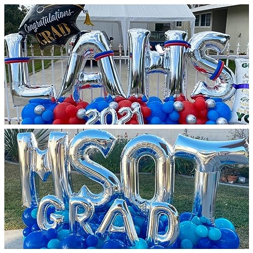 40 Inch Silver Letter A Balloon - Foil Mylar for Party Decor