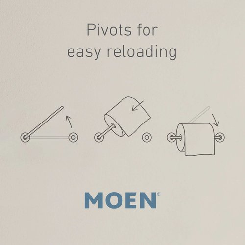 Moen Ashville Mediterranean Bronze Pivoting Paper Holder, Wall Mount Traditional Toilet Roll Holder, DN7908BRB