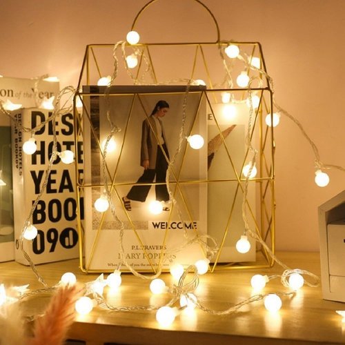 Globe USB String Lights - 20ft 40 LED Warm White Fairy Lights for Party & Home Decoration