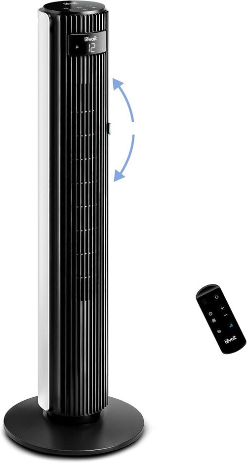 Levoit Tower Fan - Ultra Quiet 25 dB | 12 Speed Settings with Remote Control - 106 cm Tall